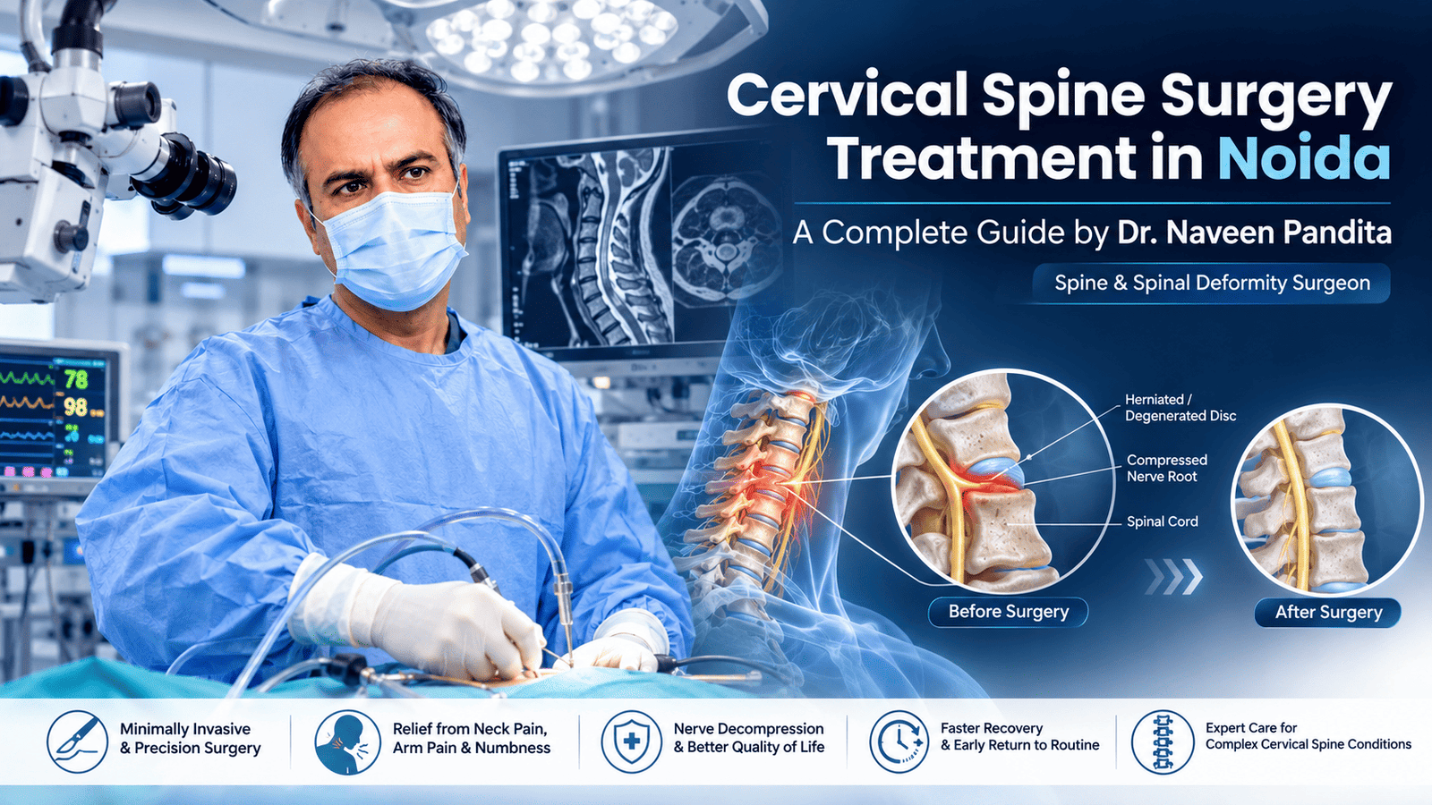 Cervical Spine Surgery Treatment in Noida | Dr Naveen Pandita