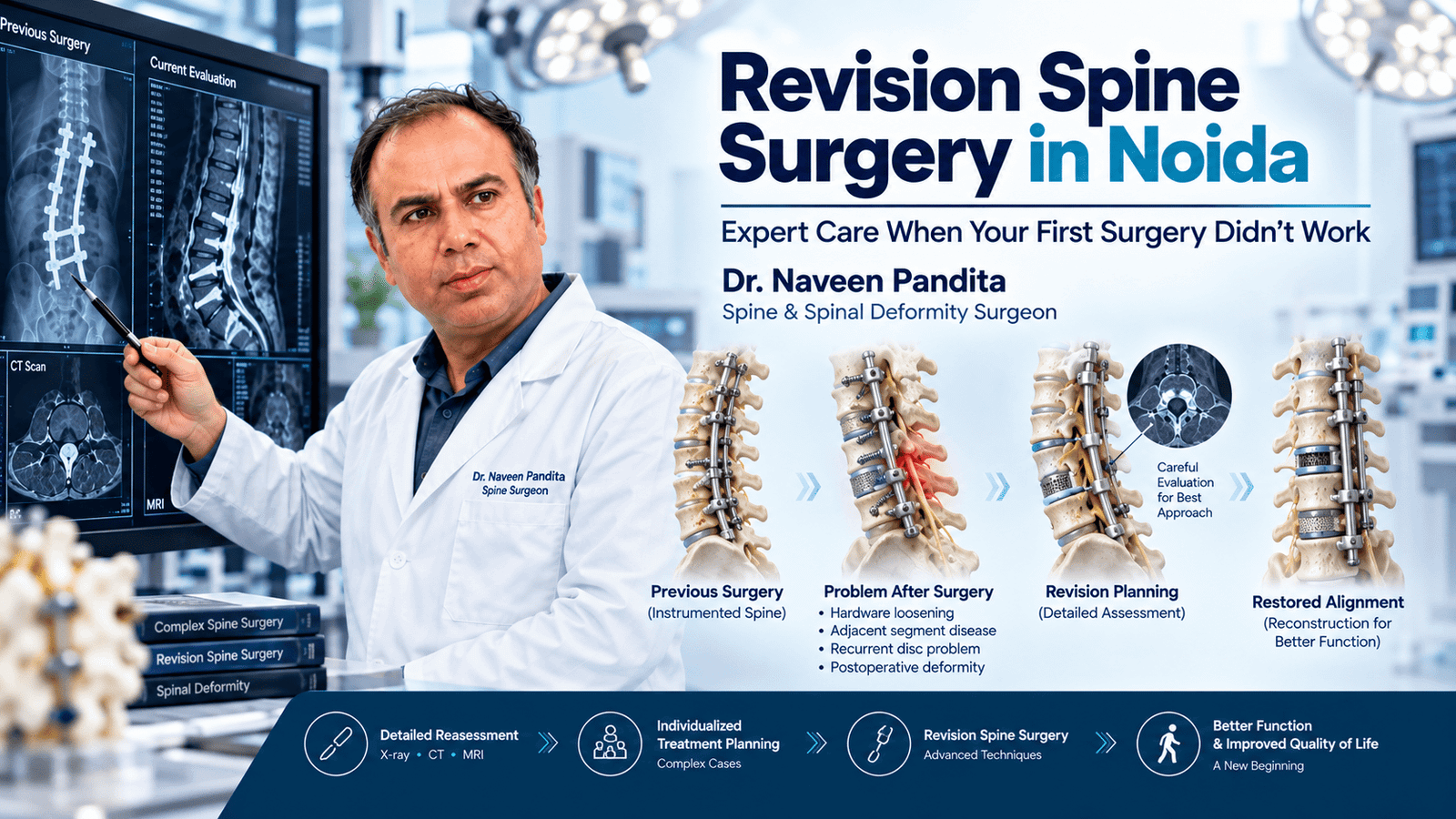 Revision Spine Surgery in Noida | Dr Naveen Pandita, Complex Spine and Spinal Deformity Surgeon